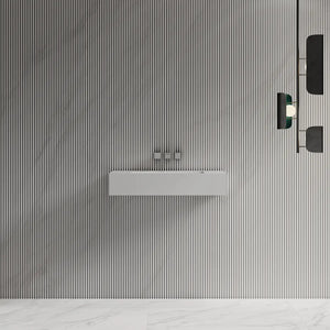 MonBlari TW-G273 SERENE SERIES Solid Surface Wall Mount Bathroom Sink 800mm Front View