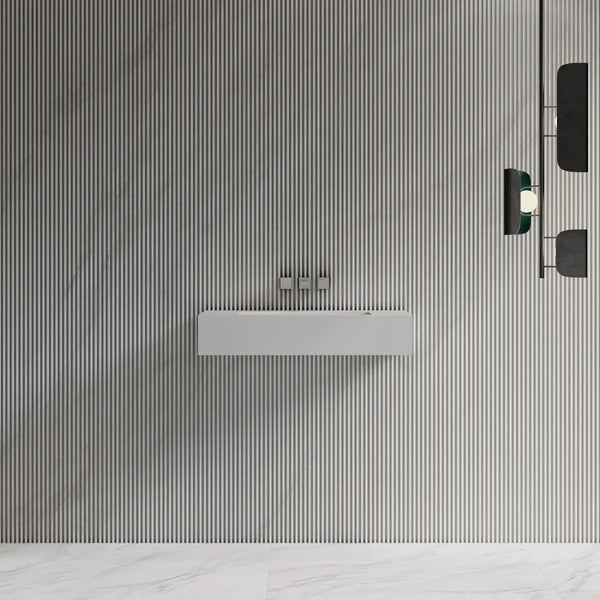 MonBlari TW-G273 SERENE SERIES Solid Surface Wall Mount Bathroom Sink 800mm Front View