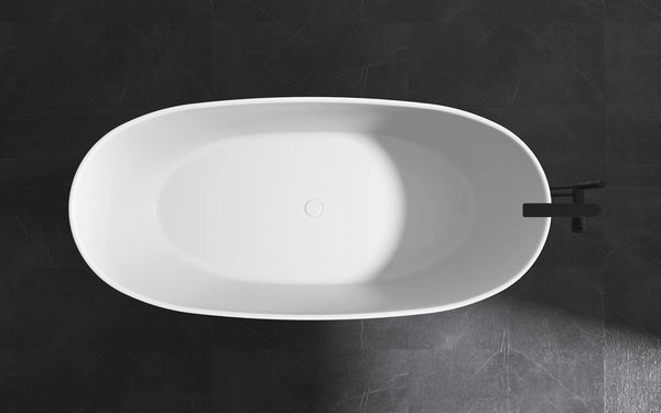 MonBlari XA-8838 Solid Surface Double Slipper Bathtub Front Top View Close-up