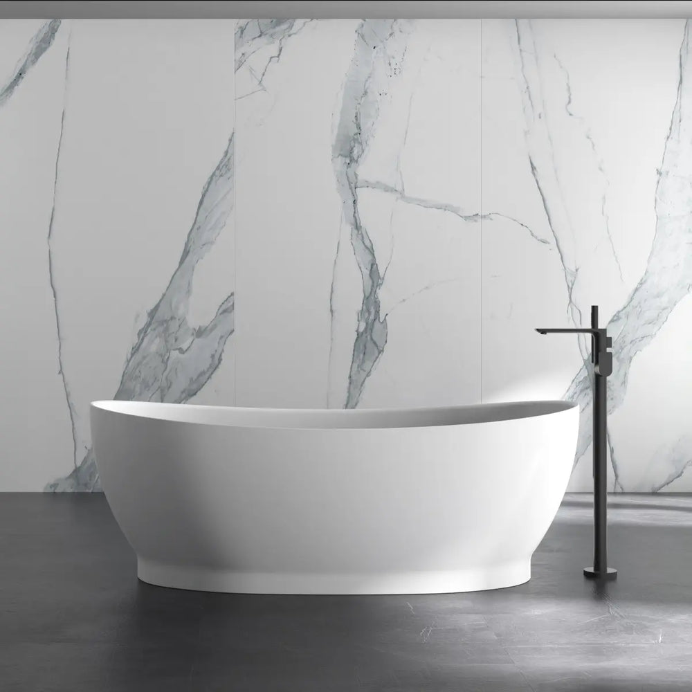 MonBlari XA-8838 Solid Surface Double Slipper Bathtub Front View