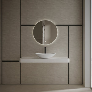 MonBlari XA-A76 Solid Surface Vessel Bowl Sink Bathroom Sink Front View