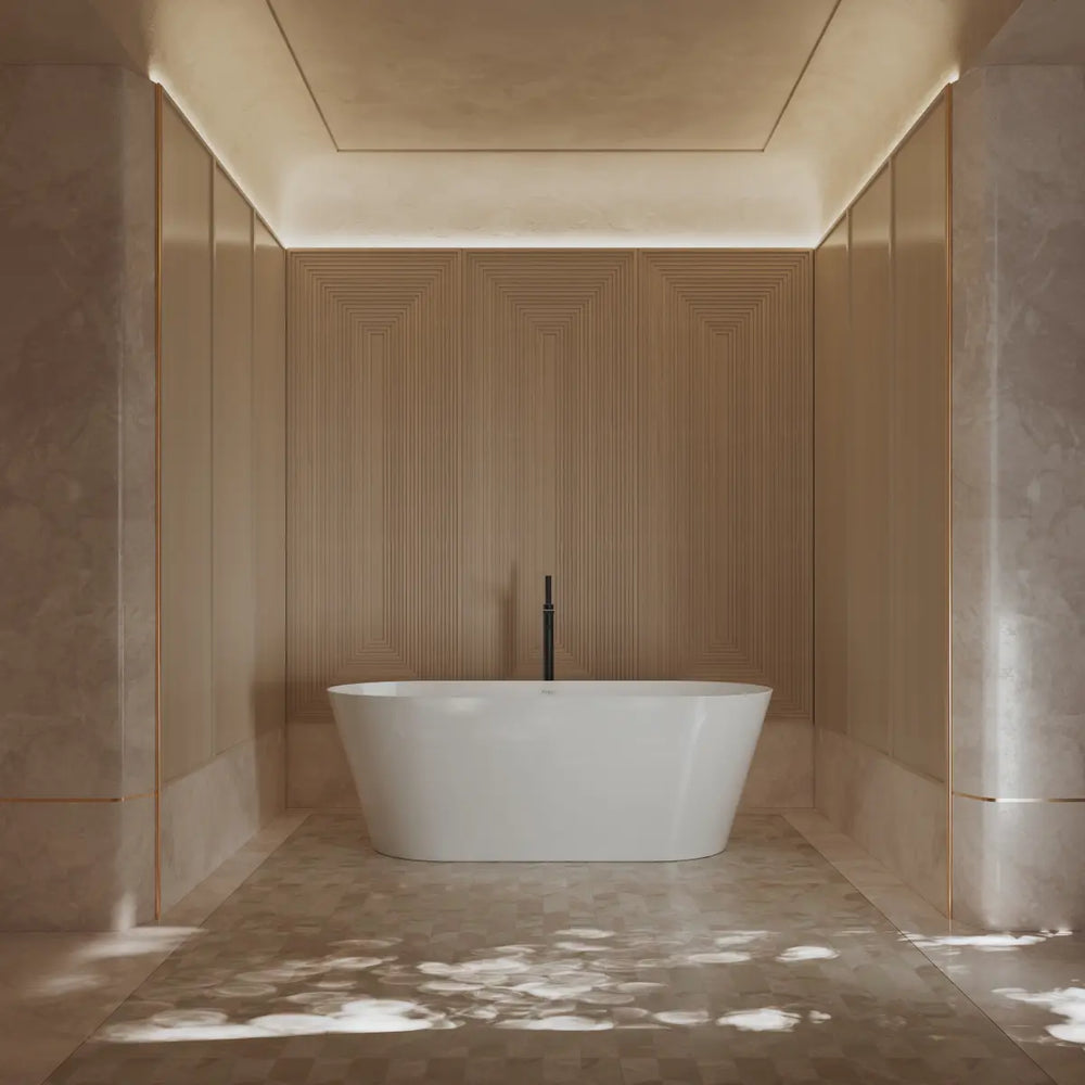 MonBlari TW-6611 White Acrylic Freestanding Bathtub 1500mm-1800mm