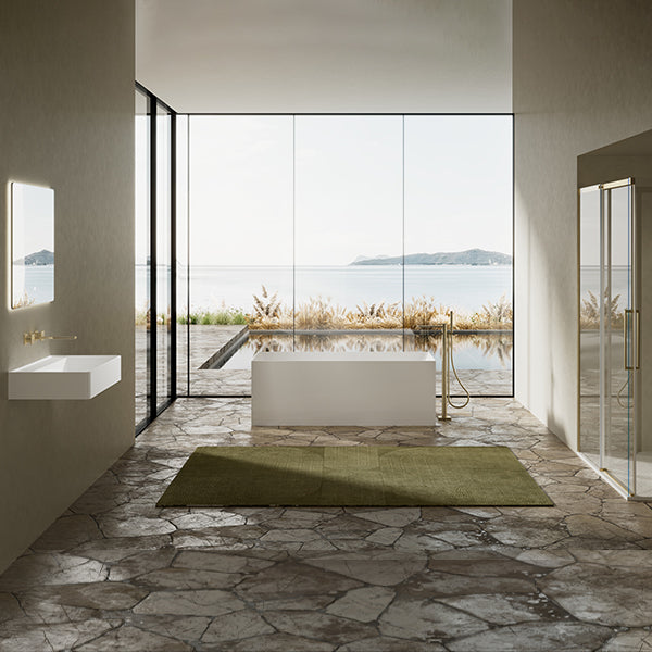 MonBlari TW-6685 White Acrylic Freestanding Bathtub 1500mm - 1700mm