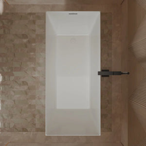 MonBlari TW-6685 White Acrylic Freestanding Bathtub 1500mm - 1700mm
