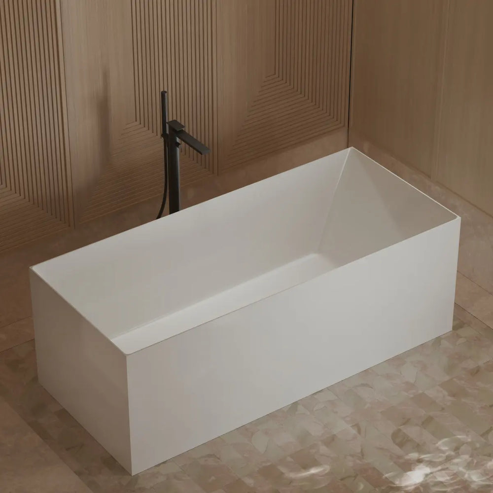 MonBlari TW-6685 White Acrylic Freestanding Bathtub 1500mm - 1700mm