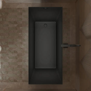 MonBlari TW-6685 Black Acrylic Freestanding Bathtub 1500mm - 1700mm