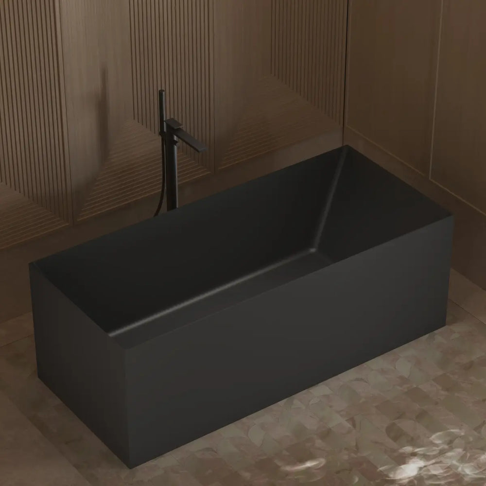 MonBlari TW-6685 Black Acrylic Freestanding Bathtub 1500mm - 1700mm