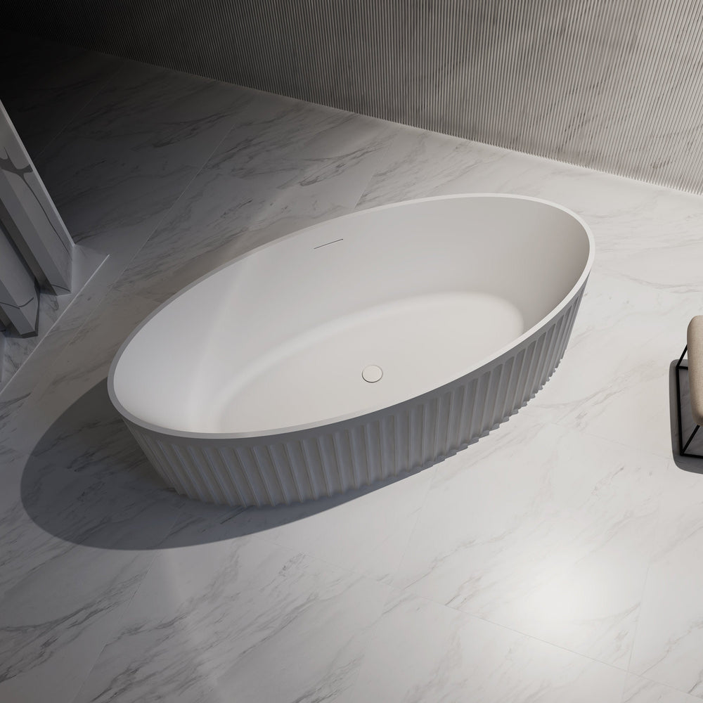 71 Inch MonBlari Acrylic Freestanding Bathtub-FrontView