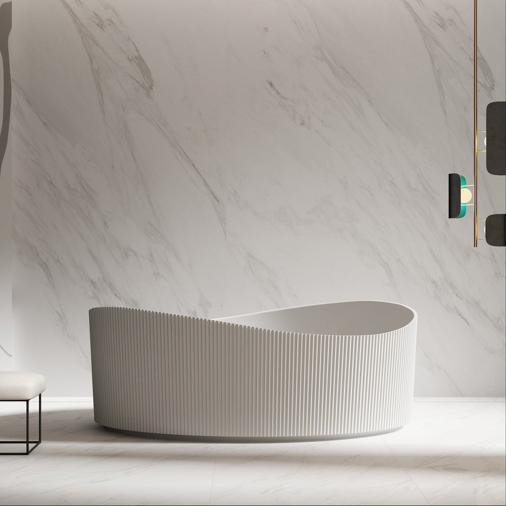 71 Inch MonBlari Acrylic Freestanding Bathtub-FrontView