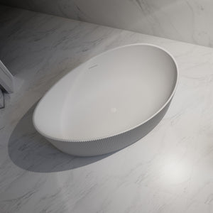 71 Inch MonBlari Acrylic Freestanding Bathtub-SideTop