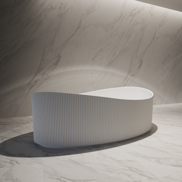 71 Inch MonBlari Acrylic Freestanding Bathtub-SideView