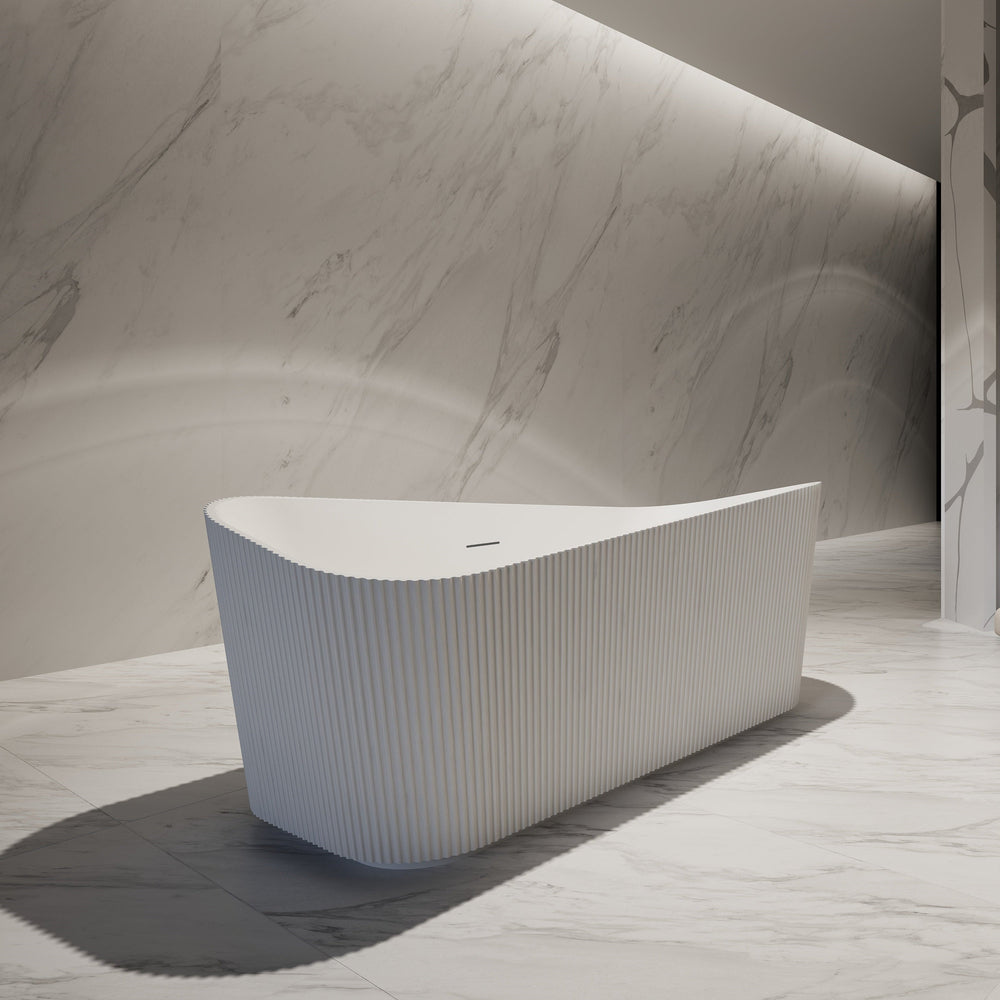 67 Inch MonBlari Acrylic Freestanding Bathtub-FrontView