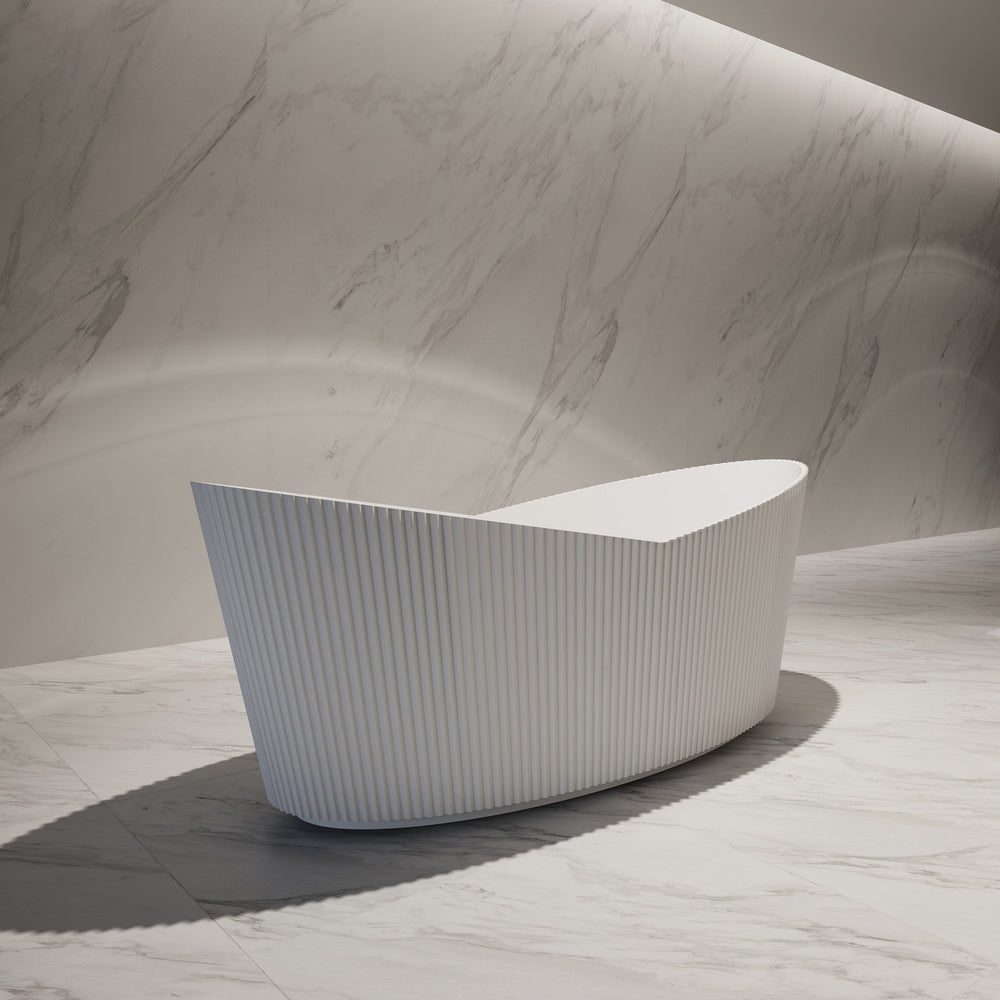 67 Inch MonBlari Acrylic Freestanding Bathtub-FrontView