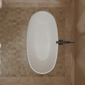 MonBlari TW-7507 White Acrylic Freestanding Bathtub 1500mm - 1700mm