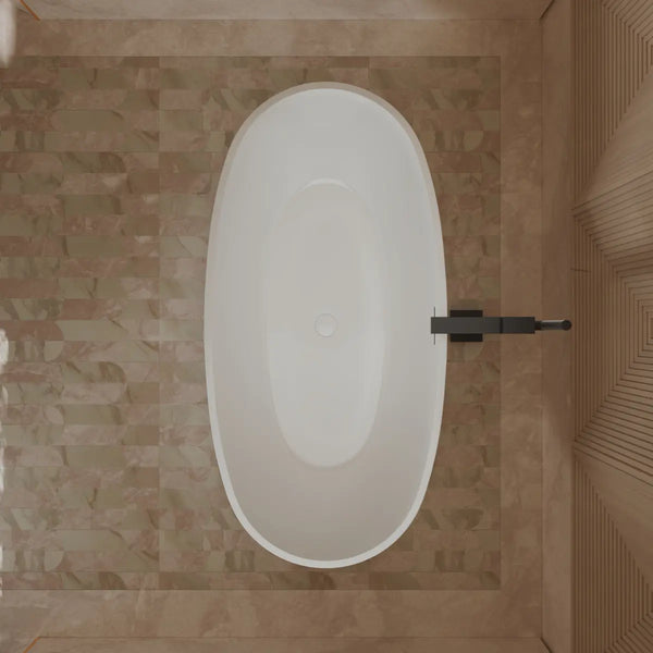 MonBlari TW-7507 White Acrylic Freestanding Bathtub 1500mm - 1700mm