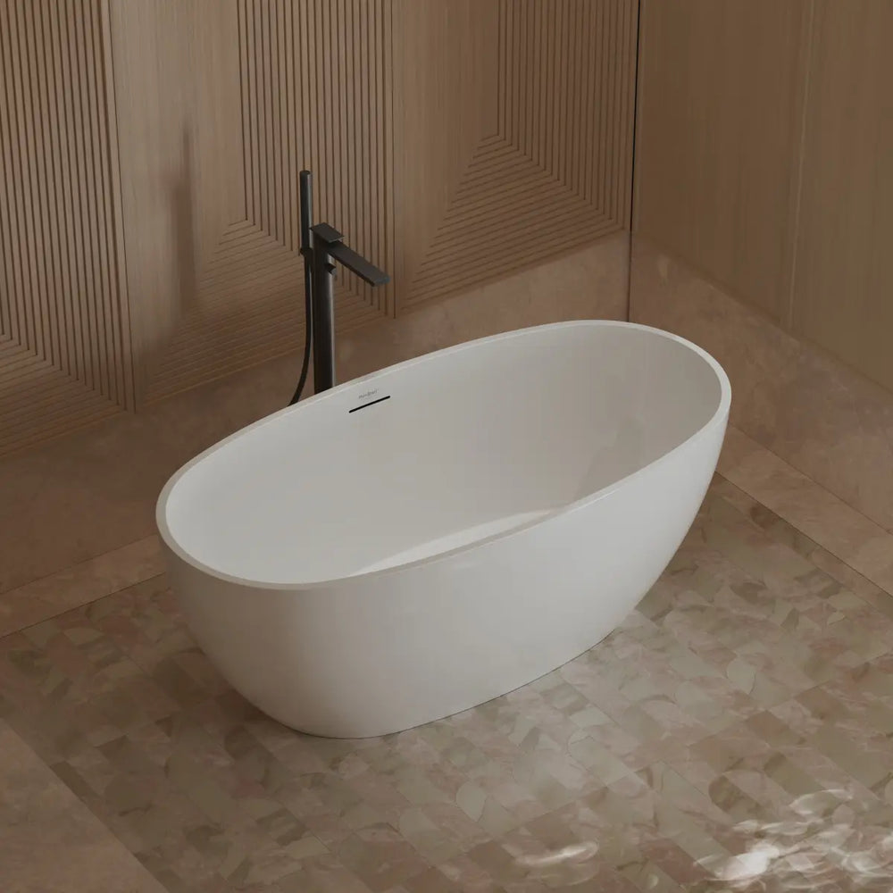 MonBlari TW-7507 White Acrylic Freestanding Bathtub 1500mm - 1700mm