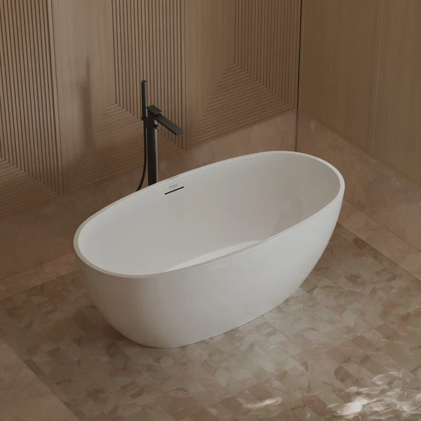MonBlari TW-7507 White Acrylic Freestanding Bathtub 1500mm - 1700mm