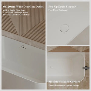 MonBlari TW-7611L White Acrylic Corner Bathtub 1500mm - 1700mm