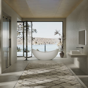 MonBlari TW-7618 White Acrylic Single Slipper Freestanding Bathtub 1800mm