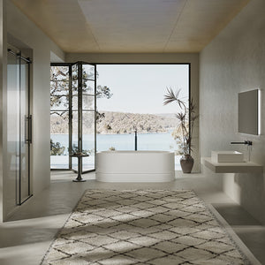 MonBlari TW-7780 White Acrylic Freestanding Bathtub 1500mm - 1700mm