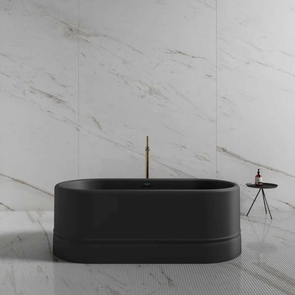 MonBlari TW-7780 Black Acrylic Freestanding Bathtub 1500mm - 1700mm