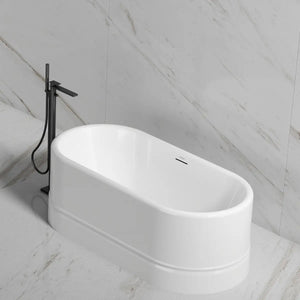 MonBlari TW-7780 White Acrylic Freestanding Bathtub 1500mm - 1700mm
