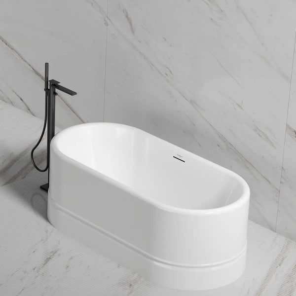 MonBlari TW-7780 White Acrylic Freestanding Bathtub 1500mm - 1700mm