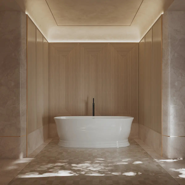 MonBlari TW-7798 White Acrylic Freestanding Bathtub 1700mm - 1800mm