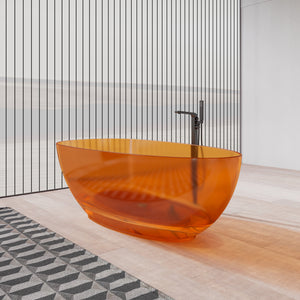 MonBlari Resin Freestanding Bathtub TW-8001T-TO-SideView