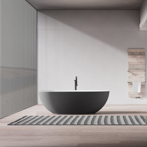 MonBlari Solid Surface Freestanding Bathtub TW-8001-MW-FrontView