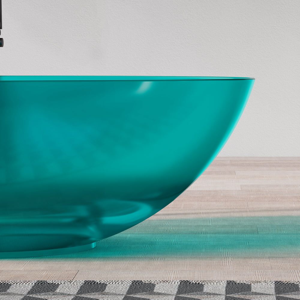 MonBlari Resin Freestanding Bathtub TW-8003T-TB-FrontView