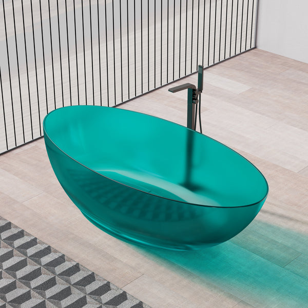 MonBlari Resin Freestanding Bathtub TW-8003T-TB-SideTop