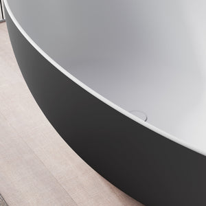 MonBlari Solid Surface Freestanding Bathtub TW-8003-MW-CloseUp