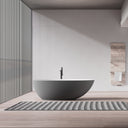 MonBlari Solid Surface Freestanding Bathtub TW-8003-MW-FrontView
