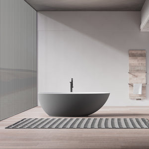 MonBlari Solid Surface Freestanding Bathtub TW-8003-MW-FrontView