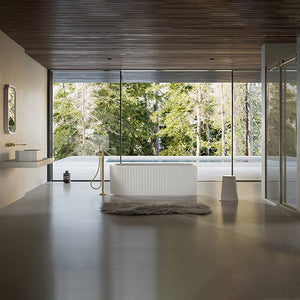 MonBlari TW-8111 White Solid Surface Freestanding Bathtub 1700mm