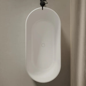 MonBlari TW-8111 White Solid Surface Freestanding Bathtub 1700mm