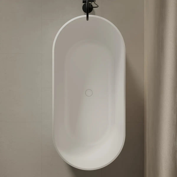 MonBlari TW-8111 White Solid Surface Freestanding Bathtub 1700mm