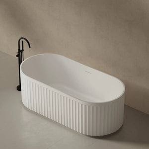 MonBlari TW-8111 White Solid Surface Freestanding Bathtub 1700mm