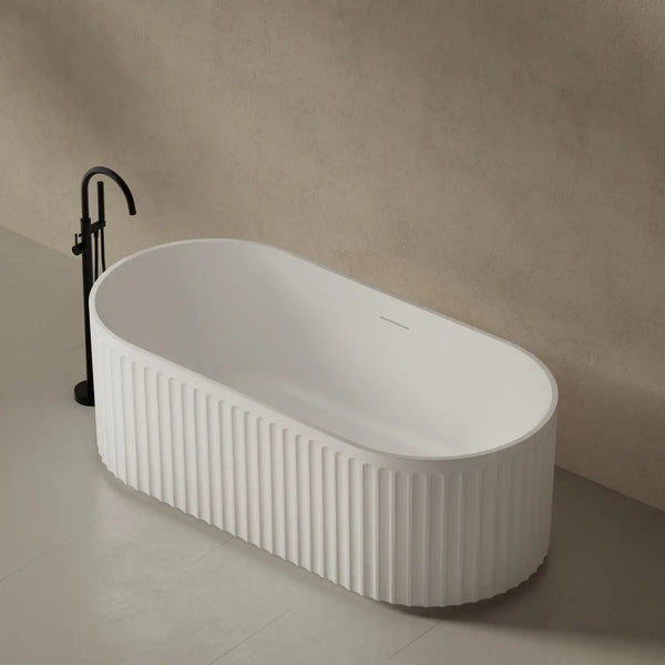 MonBlari TW-8111 White Solid Surface Freestanding Bathtub 1700mm