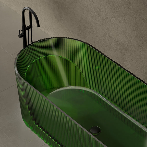 66.9 Inch MonBlari Resin Freestanding Bathtub TW-8301T-TopCloseUp