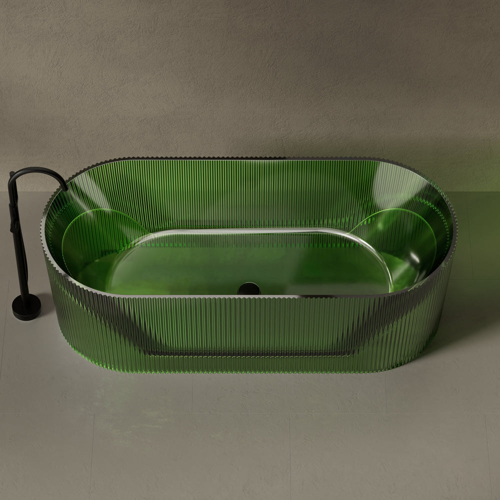 66.9 Inch MonBlari Resin Freestanding Bathtub TW-8301T-FrontView