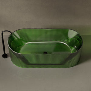 66.9 Inch MonBlari Resin Freestanding Bathtub TW-8301T-FrontTop