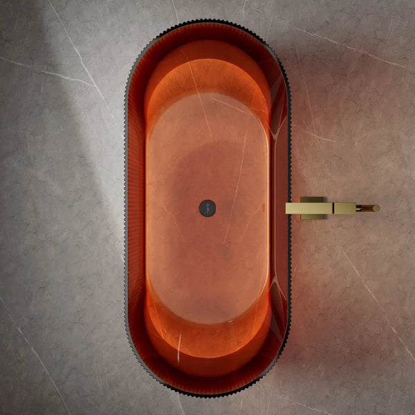 MonBlari TW-8301T Transparent Resin Freestanding Bathtub 1700mm