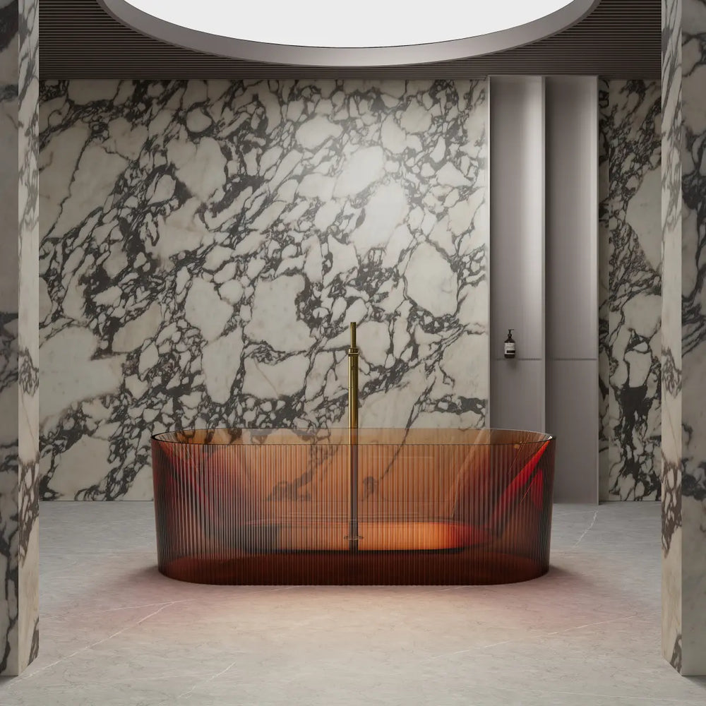 MonBlari TW-8301T Transparent Resin Freestanding Bathtub 1700mm