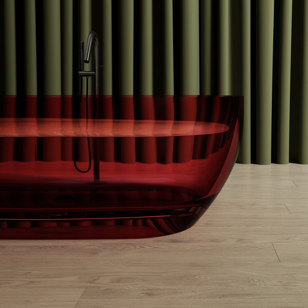 MonBlari Resin Freestanding Bathtub TW-8501-TR-FrontView