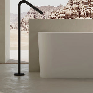 MonBlari TW-8503R White Solid Surface Corner Bathtub 1500mm - 1700mm