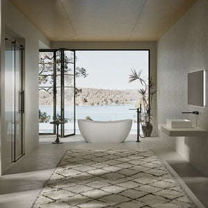 MonBlari TW-8505 Solid Surface Double Slipper Bathtub 1500mm - 1700mm