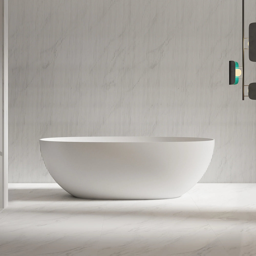 71 Inch MonBlari Solid Surface Freestanding Bathtub TW-8507-MW TW8507MW-FrontView