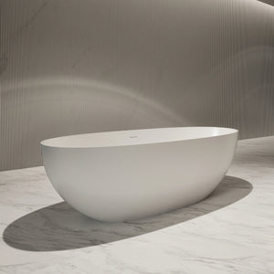 71 Inch MonBlari Solid Surface Freestanding Bathtub TW-8507-MW TW8507MW-SideView